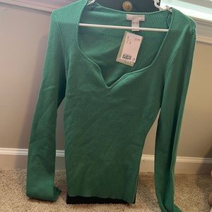 H&M size M, green long large